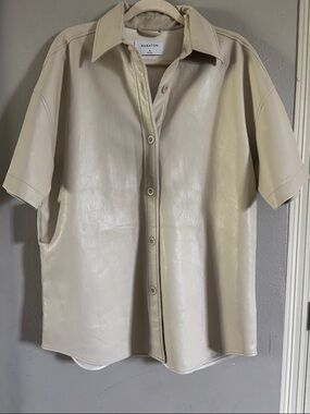 Babaton Men's Short-Sleeve Button-Front Shirt in Beige